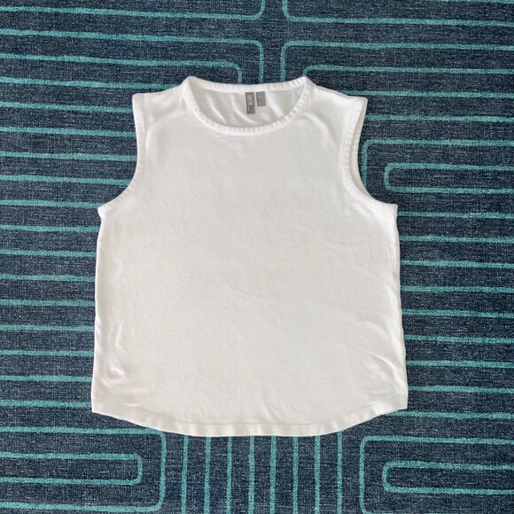 ASOS Men White Piqué Sleeveless Tee Tank Top - Picture 1 of 3